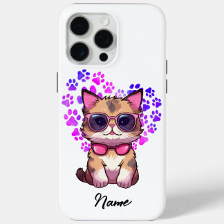 Para iPhone 15 Pro Max Funda personalizado de Guay Cat en gafas de sol