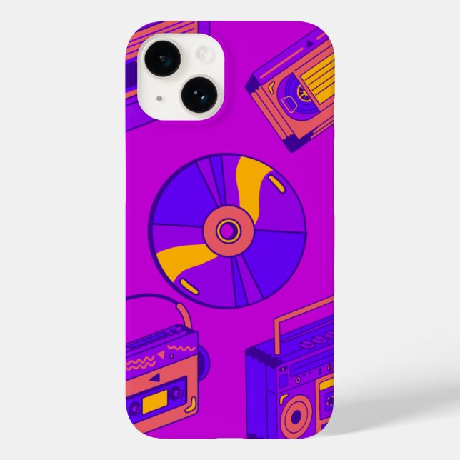 Case-Mate Para iPhone Funda Retro Purple de teléfonos celulares (Reverso )