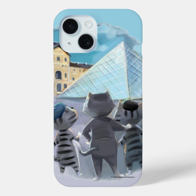 Case-Mate Para iPhone Gatos Louvre París - Funda de teléfono (Reverso )
