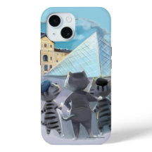 Gatos Louvre París - Funda de teléfono resistente