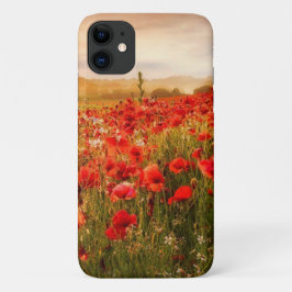 Para iPhone 11 Hermoso funda de campo de amapola roja
