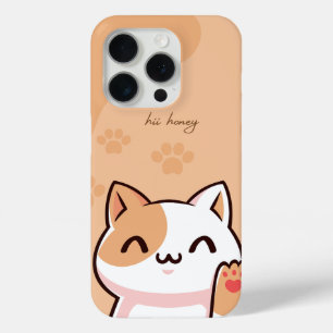 Para iPhone 15 Pro hola miel funda de teléfono adorable