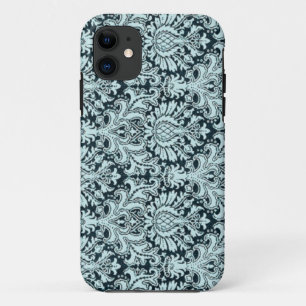 Moda de época París Aqua azul Damask iphone5 funda
