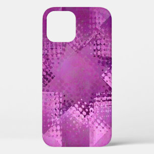 Para iPhone 12 Navidades Funda de media estrella morada Mate iPho