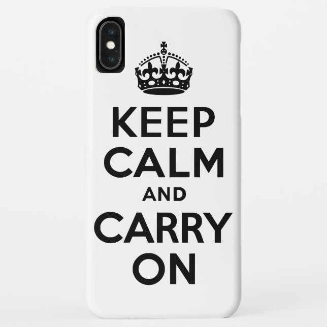Case-Mate Para iPhone Negro Mantenga la calma y continúe con el Funda de (Reverso)