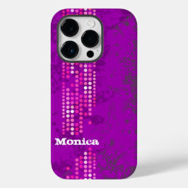 Funda Para iPhone 14 Pro De Case-Mate Nombre funda de estilo de surf púrpura rosa