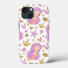 Para iPhone 13 Mini Paisaje marino con playa, gran ola y funda de mar
