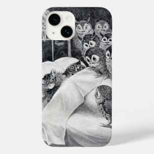 Funda Para iPhone 14 De Case-Mate Pájaro de búho gato, Funda mate de Louis Wain iPho