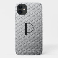 Patrón de ondas Art Deco - Funda metálico de plata