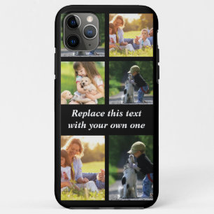 Para iPhone 11 Pro Max Personalizar el collage de fotos y el Funda de tex