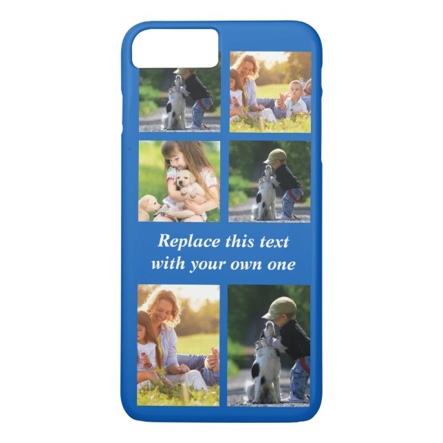 Case-Mate Para iPhone Personalizar el collage de fotos y el Funda de tex (Reverso)