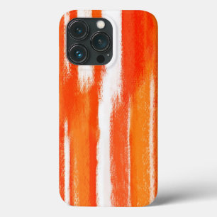 Para iPhone 13 Pro Pintura abstracta Naranja Funda de Arte Resumen