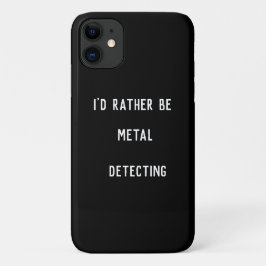 Para iPhone 11 Prefiero estar Metalizado detectando Funda de iPho