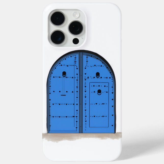 Case-Mate Para iPhone Puerta Marroquí Azul – Diseño Elegante de Funda de (Reverso )