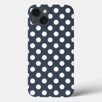 Puntos de polka blanco en el caso del Funda azul-g