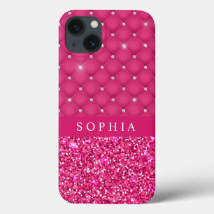 Para iPhone 13 Purpurina y Funda personalizado de diamantes de co