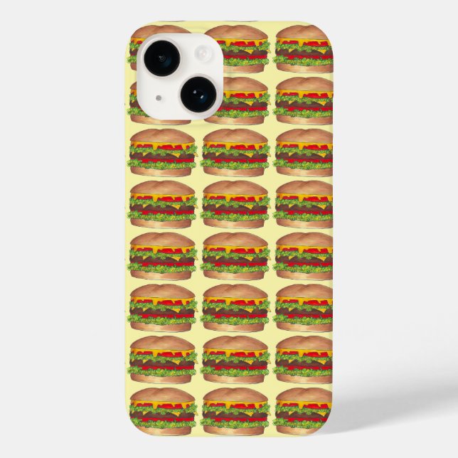 Case-Mate Para iPhone Queso Burger Hamburger Funda de comida Cheeseburge (Reverso )