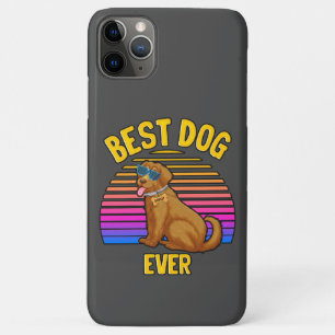 Para iPhone 11 Pro Max Retro Colorful Funny Funda del perro de la recuper