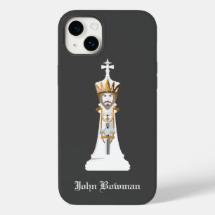 Funda Para iPhone 14 Plus De Case-Mate Rey de ajedrez blanco / Funda de nombre personaliz