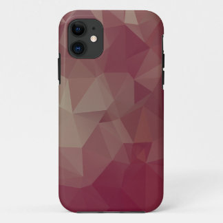 Para iPhone 11 Rojos y rosados Resumen Funda de arte pirámide iPh