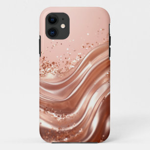 Para iPhone 11 Rosa Purpurina de oro mitad - Funda Purpurina