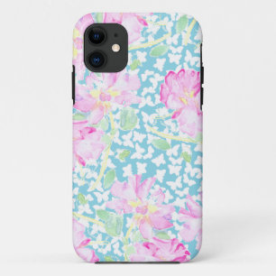 Para iPhone 11 Rosas rosas rosas y mariposas rosadas del Funda de