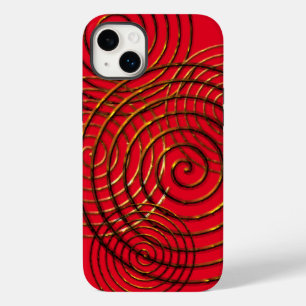 Funda Para iPhone 14 Plus De Case-Mate Spiral Funda metálico de oro del símbolo celta Mat