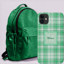 Para iPhone 11 Tartán - verde claro con Funda de tonos verdes más