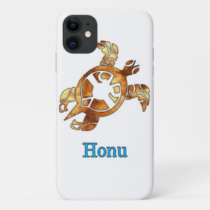 Para iPhone 11 Tortuga marina tribal hawaiana en iPhon, Funda de