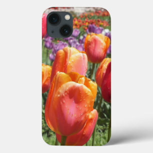 Para iPhone 13 Tulips de primavera iPad apenas ahí funda