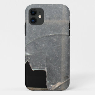 Para iPhone 11 Ventanilla De Vidrio Roto Con Funda De Bar Metaliz