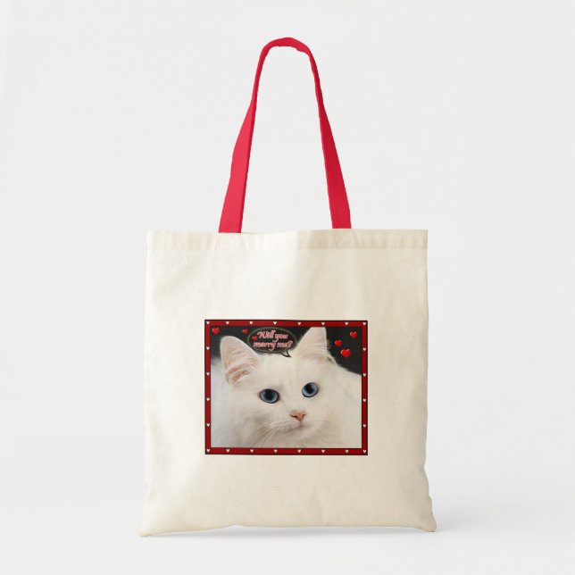 Cáseme gatito en una pequeña bolsa de asas (Frente)