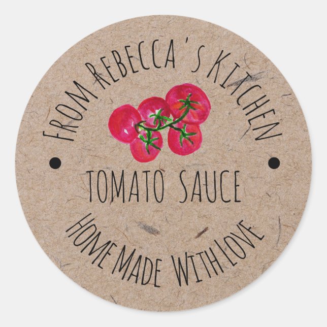 Casero con amor Kraft Etiqueta de salsa de tomate  (Anverso)