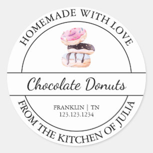 Casero con etiqueta de donut de amor