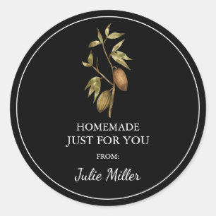 Casero sólo para ti etiqueta de cacao de chocolate