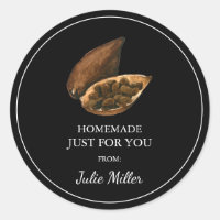 Casero sólo para ti etiqueta de cacao de chocolate