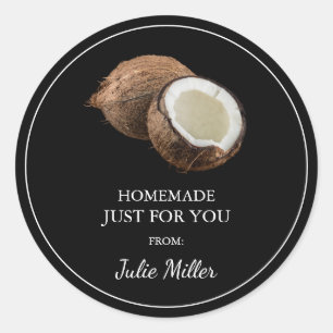Casero sólo para ti etiqueta de coco