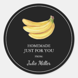 Casero sólo para ti etiqueta de plátano