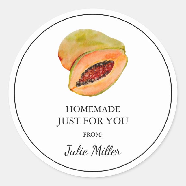 Casero sólo para tu etiqueta de papaya (Anverso)