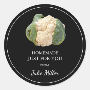 Casero sólo para usted etiqueta de coliflor