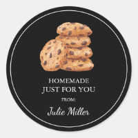 Casero sólo para usted etiqueta de galletas de cho