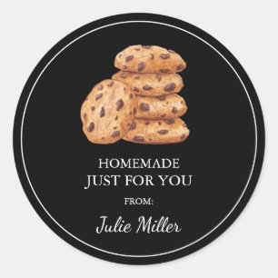 Casero sólo para usted etiqueta de galletas de cho