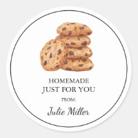 Casero sólo para usted etiqueta de galletas de cho