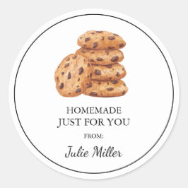 Casero sólo para usted etiqueta de galletas de cho