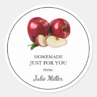 Casero sólo para usted etiqueta de manzana