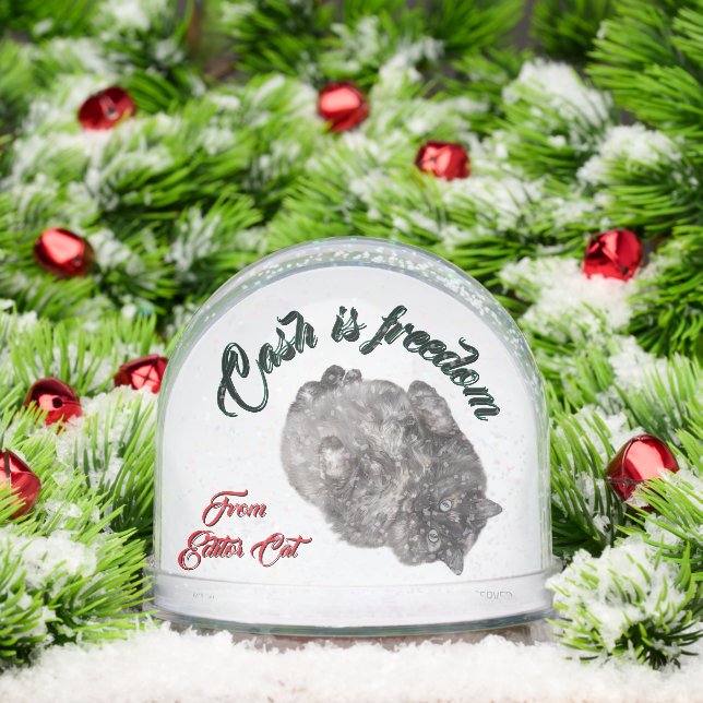 Cash is Freedom by RoseWrites Snow Globe (Navidad)