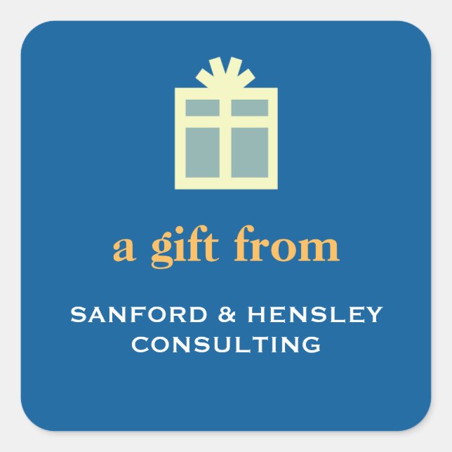 Casilla con etiqueta de regalo sofisticada con arc (Anverso)