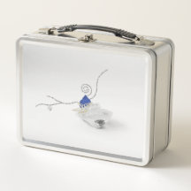 Casilla de arte costero con poema de concha azul d