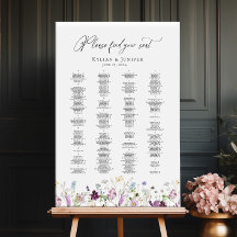 Casilla de bodas elegante de Wildflowers