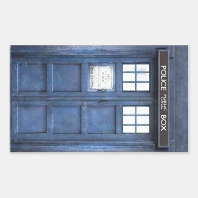 Casilla de llamadas de la policía Pegatinas rectan (Anverso)